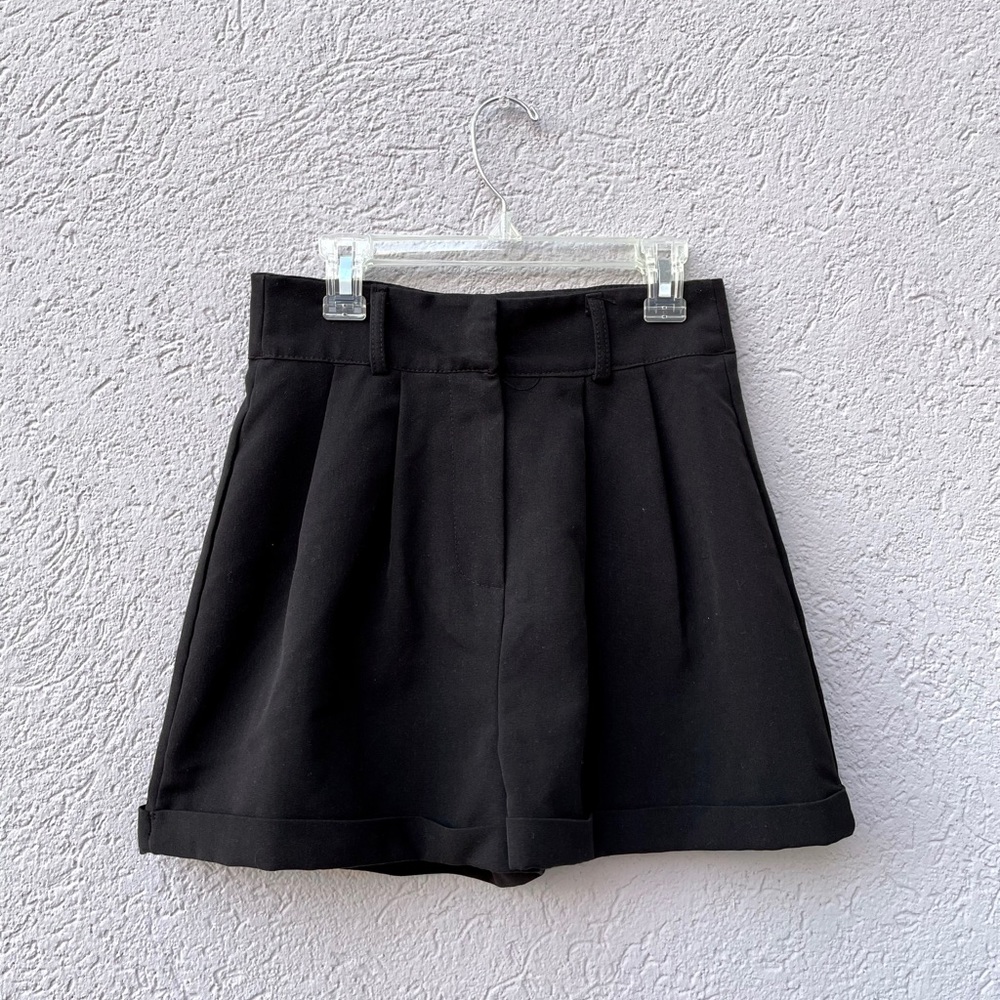 Pleated High Waisted Tailored Shorts